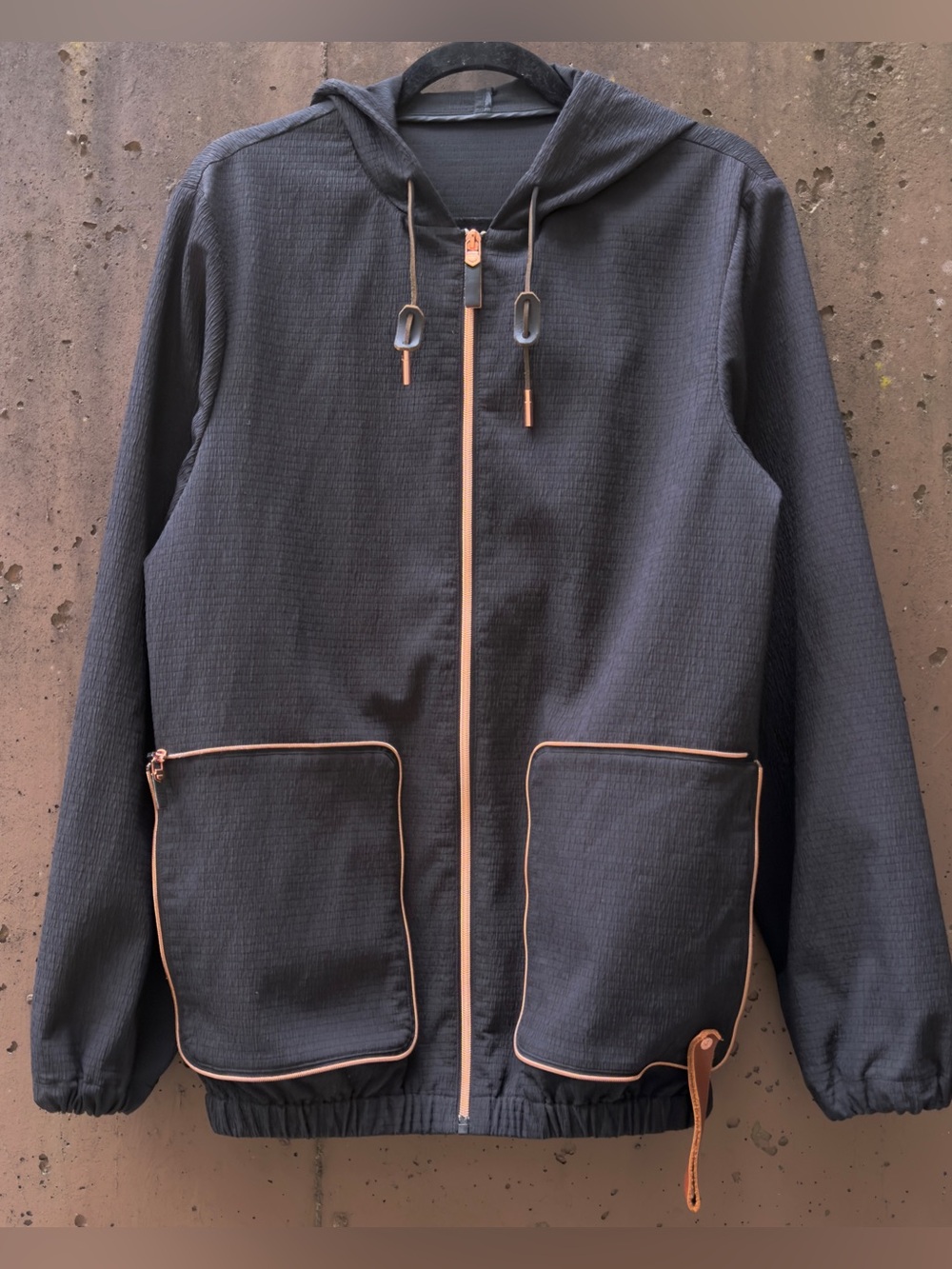 Y2K Givenchy Packable Mens Medium Zip Jacket Black Copper